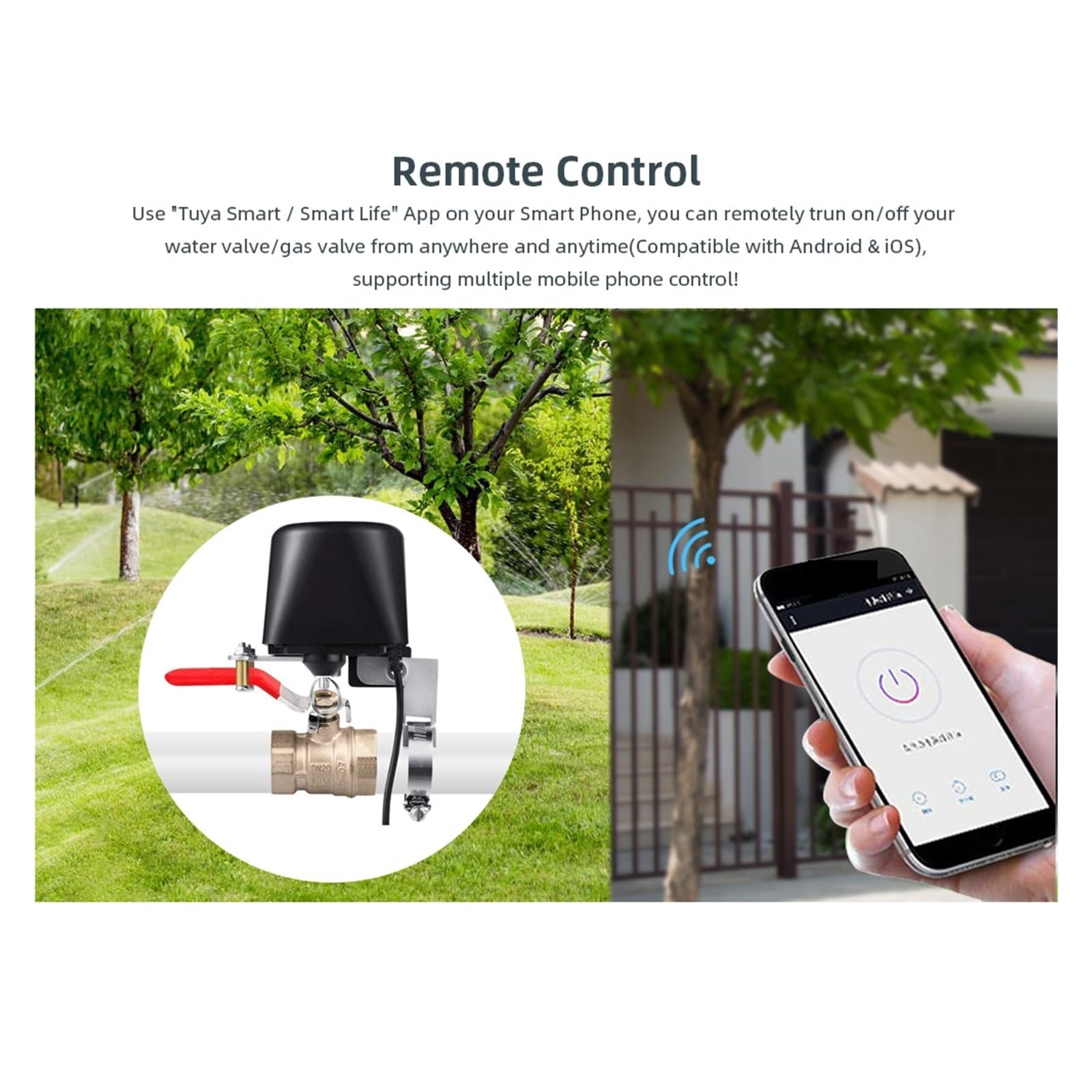 Tuya Smart Zigbee WiFi Inteligentny Zawór Gazu Wodnego Wyłącznik Czasowy Kran Ogrodowy Inteligentna Kontrola Życia Przez Dom Przejrzysty I Responsywny(WIFI Valve)