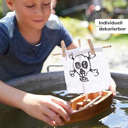 Miniatura 3 de HABA Barco de corcho DIY para niños, juguetes al aire libre para niños de 6 años en adelante, kit de manualidades STEM y juguetes de construcción,