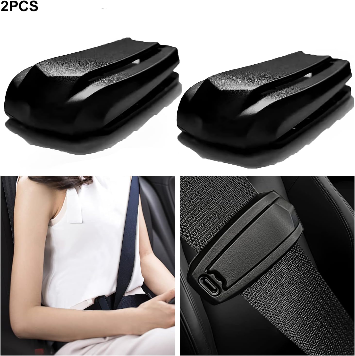 Seatbelt Car Seat Belt Adjuster Seatbelt Clips for kids & Adults Auto Seatbelt Clamp to Relax & Provide Shoulder & Neck Comfort While Driving