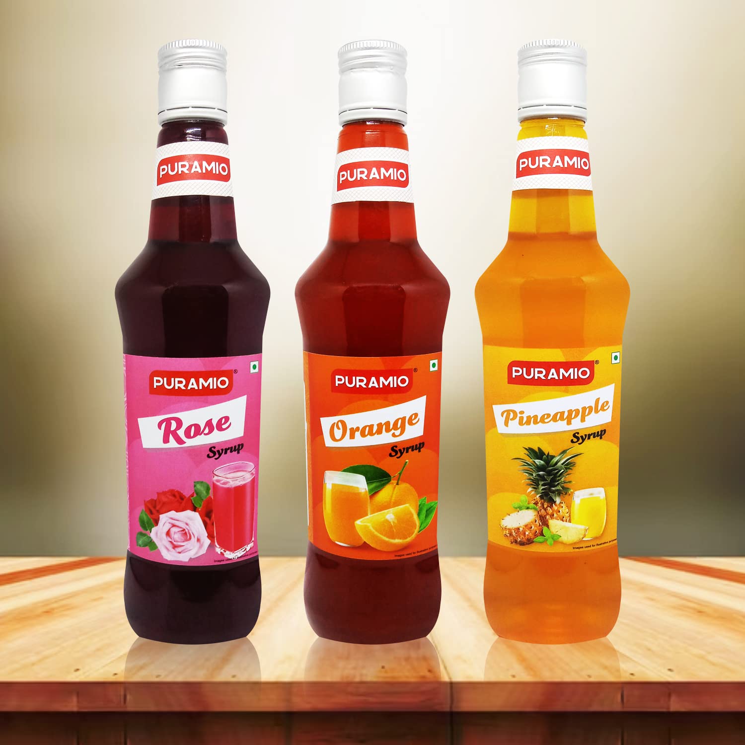 Puramio Syrup Combo of- Rose, Orange & Pineapple for Cocktails/Mocktails/Lemonades/Ice Gola/Cold Brew Coffees, (Pack of 3) 750ml Each-image-32