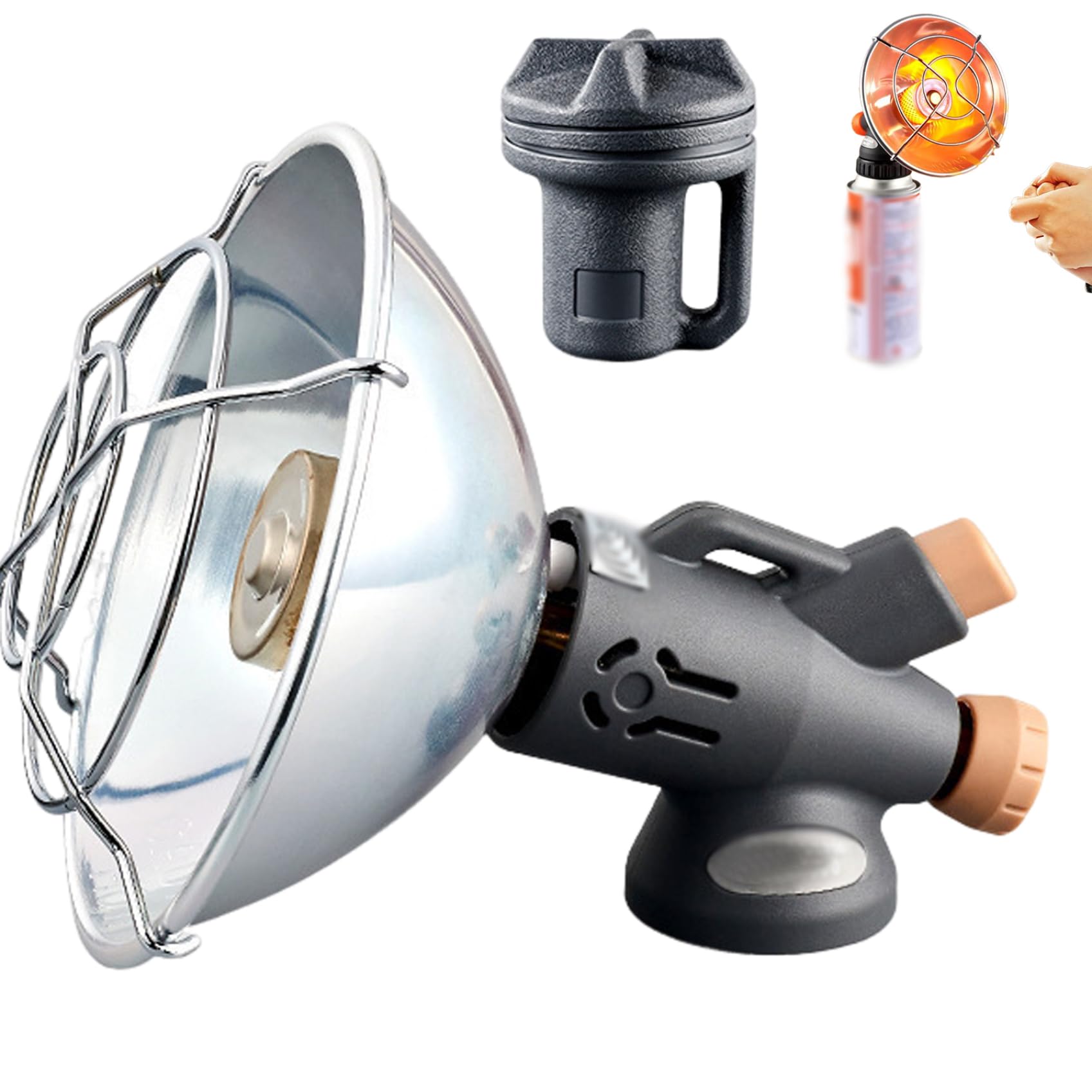 Chauffage compact rapide à gaz portable avec soupape de commande pour camping - 8