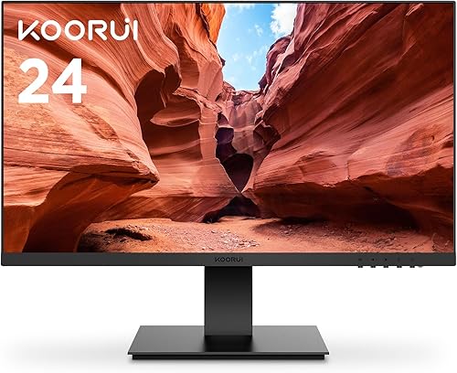 Miniatura 1 de KOORUI Monitor de 24 pulgadas, monitor de computadora LED Full HD 1080p VA, monitor de computadora LED, 75 Hz FHD 1920 x 1080, monitor de