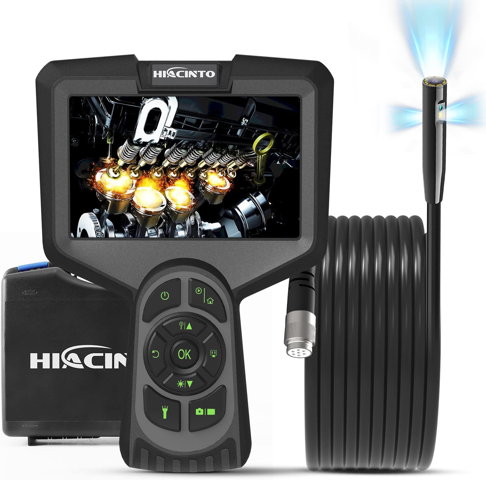 Endoscope Vidéo 6.2mm Avec écran 3.5" - Pour Voiture, Moto, Plomberie, étanche IP67