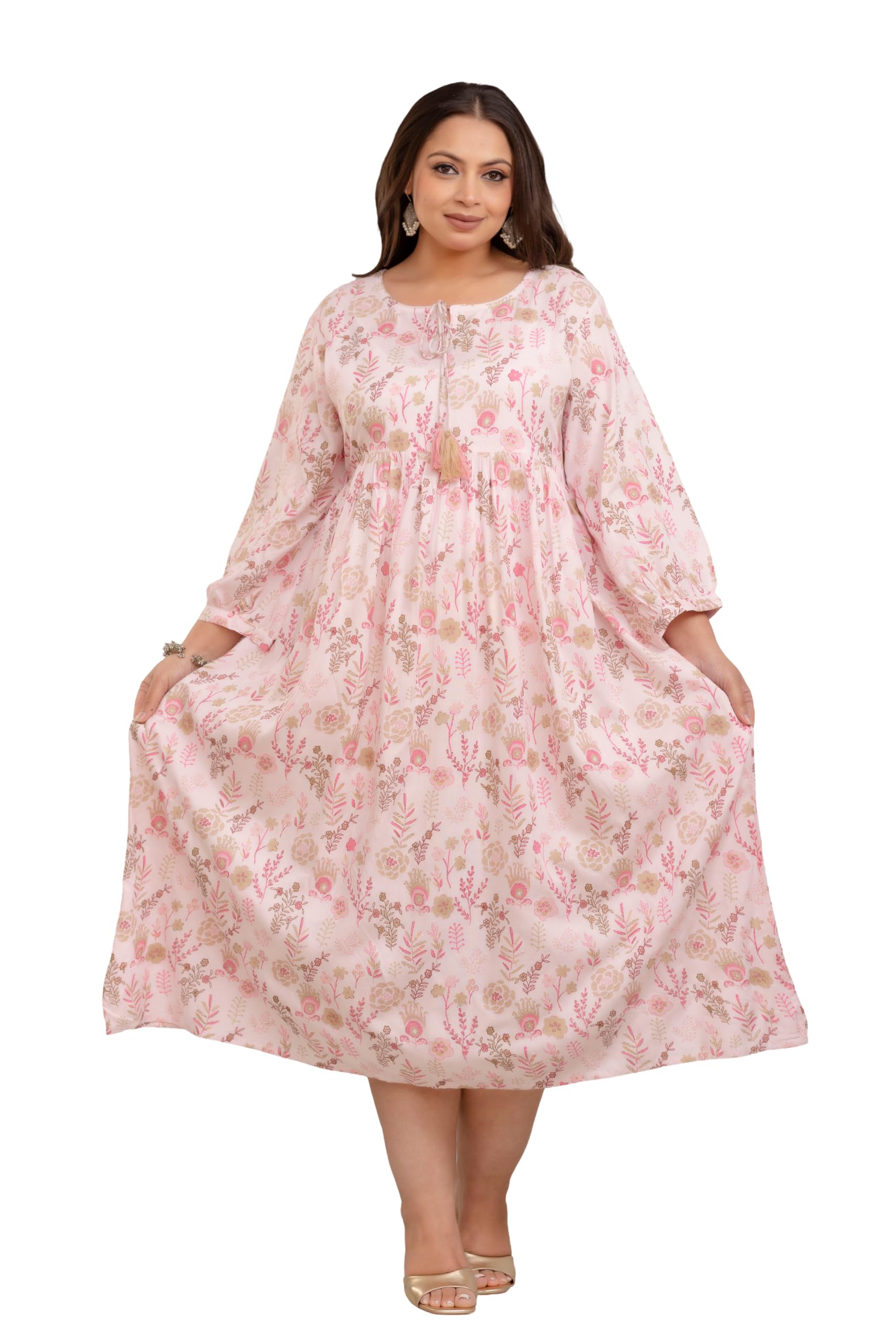 Women Rayon Yellow Regular Pink Gown | Formal Wear Plus Size Gown | Plus Size Gown | Ultra Plus Size Gown| Occasion Wear Gown | CH-178-image-17