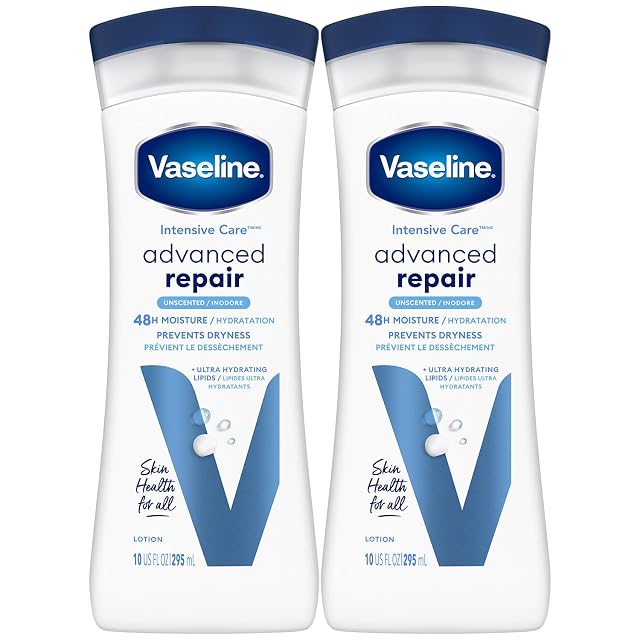 Vaseline Intensive Care Advanced Repair Fragrance Free Body Lotion 2-Pack 10 oz each