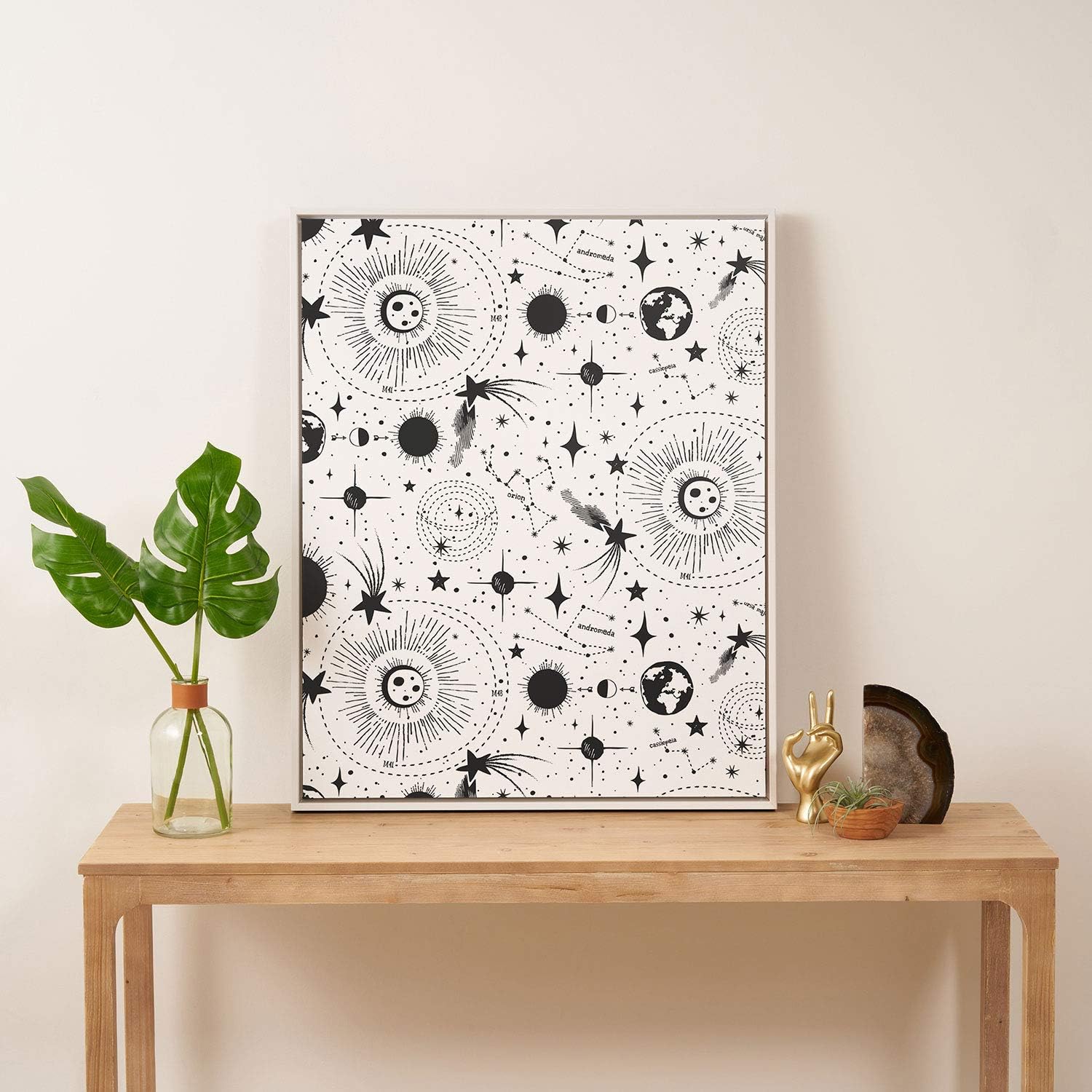 Deny Designs Heather Dutton Solar System White Framed Art Canvas, 24" x 30"