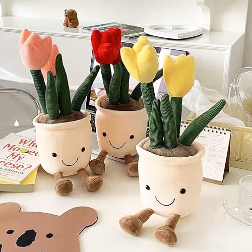 Miniatura 3 de Quioee 3 piezas de juguete de felpa suculenta con plantas en maceta juguetes de simulación suculentas decoración del hogar peluches suaves