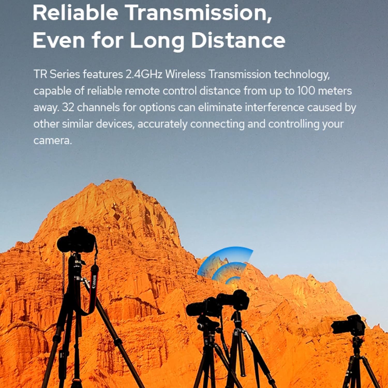 Cameras set up for long-distance wireless transmission