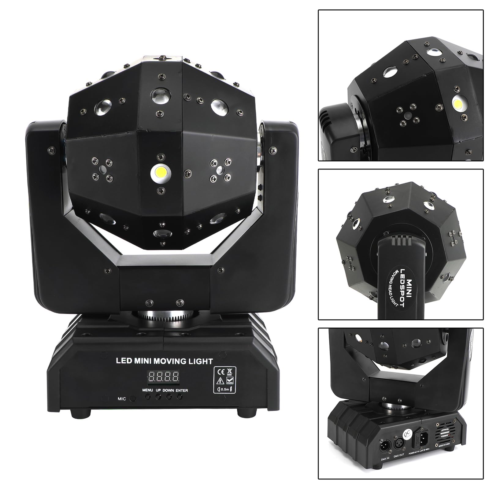 Bruce & Shark RGBW 3In1 LED Laser Moving Head Stage Light DMX DJ Disco Party Effektbeleuchtung 120W