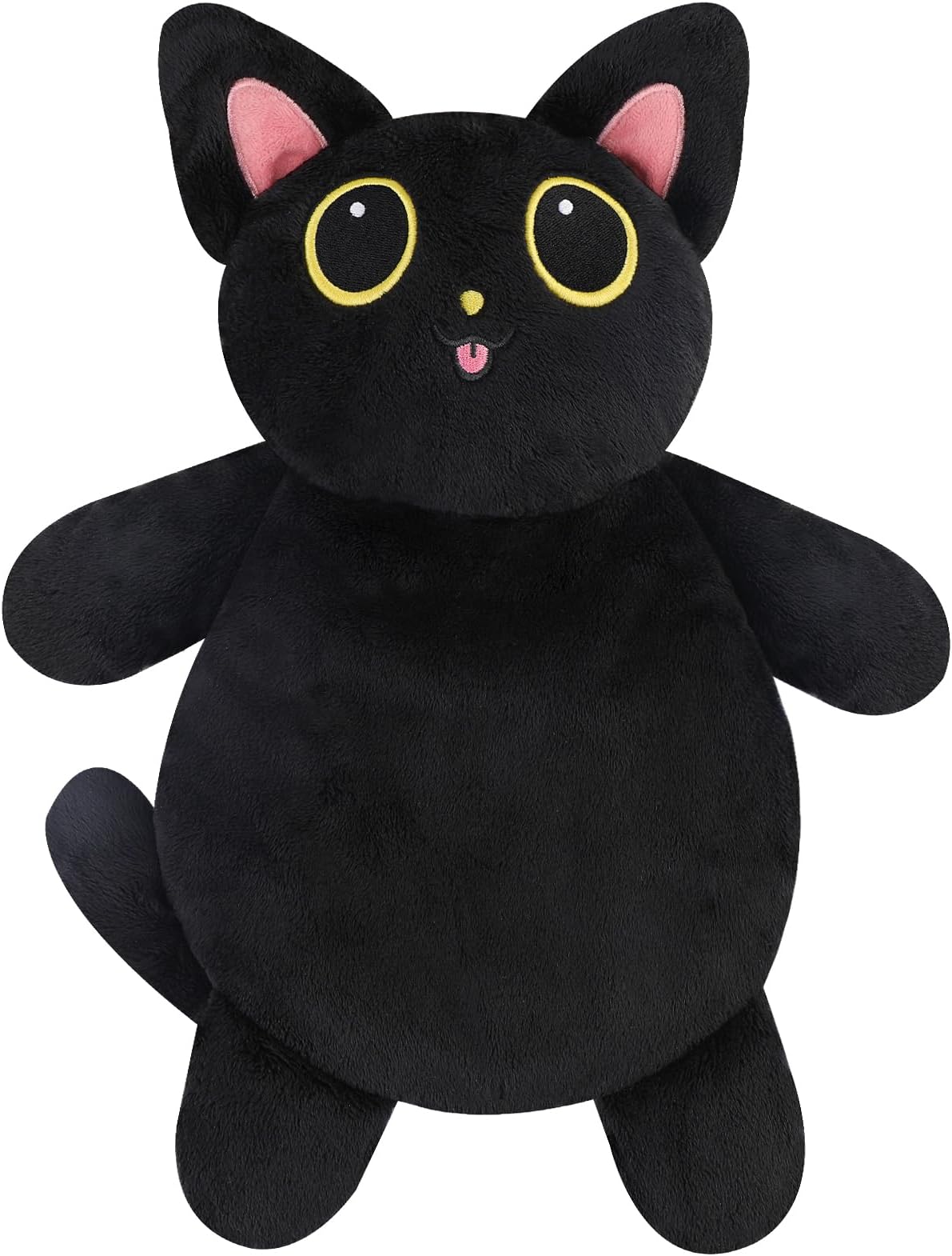Yipem Microwave Heating Pad for Cramps, Heating Pads Cute Black Cat for Relief Pain Warm & Hot Therapy for Back Pain, Neck, Shoulders Heated Stuffed Toy Animal Gift for Women