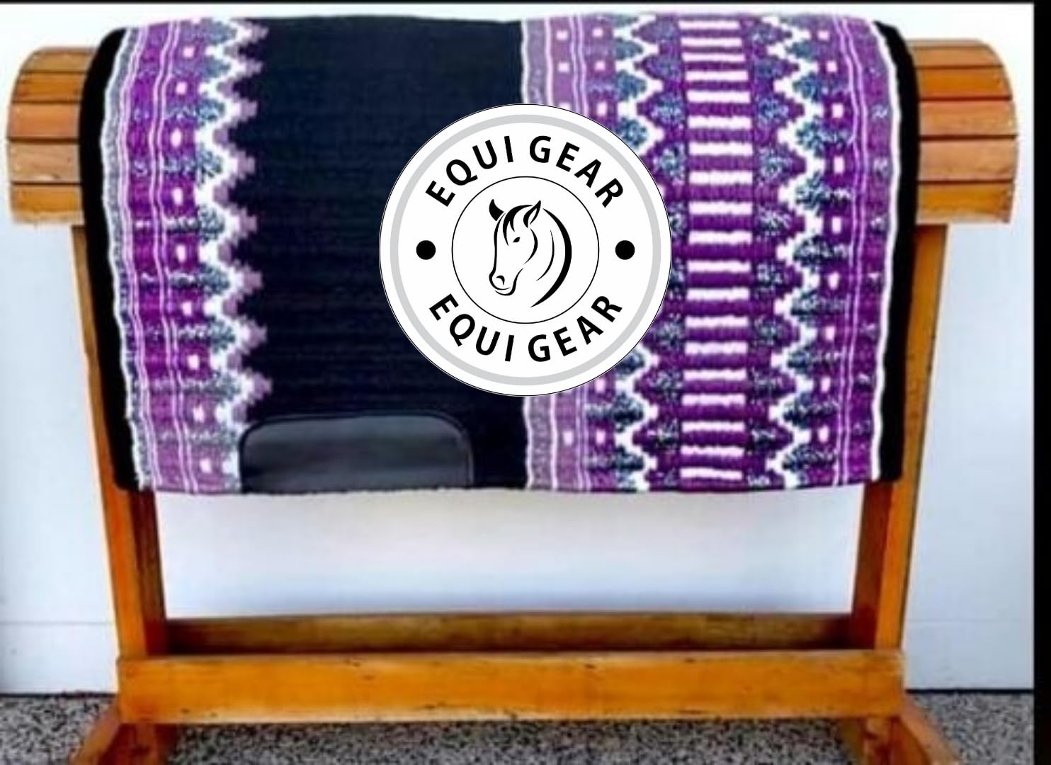 Horse Western Ranch Sottosella/Coperta da sella Western in lana neozelandese con imbottitura in lana con sensore Flex (personalizzazione disponibile) AQ80 (36" x 40")