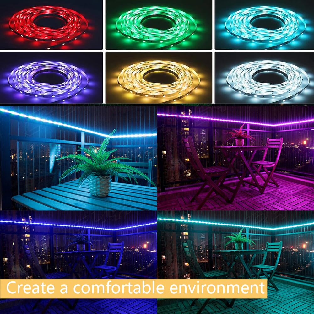 5M RGBW LED Strip Lights With Remote - 300 LEDs For Room, Party, Christmas Decor