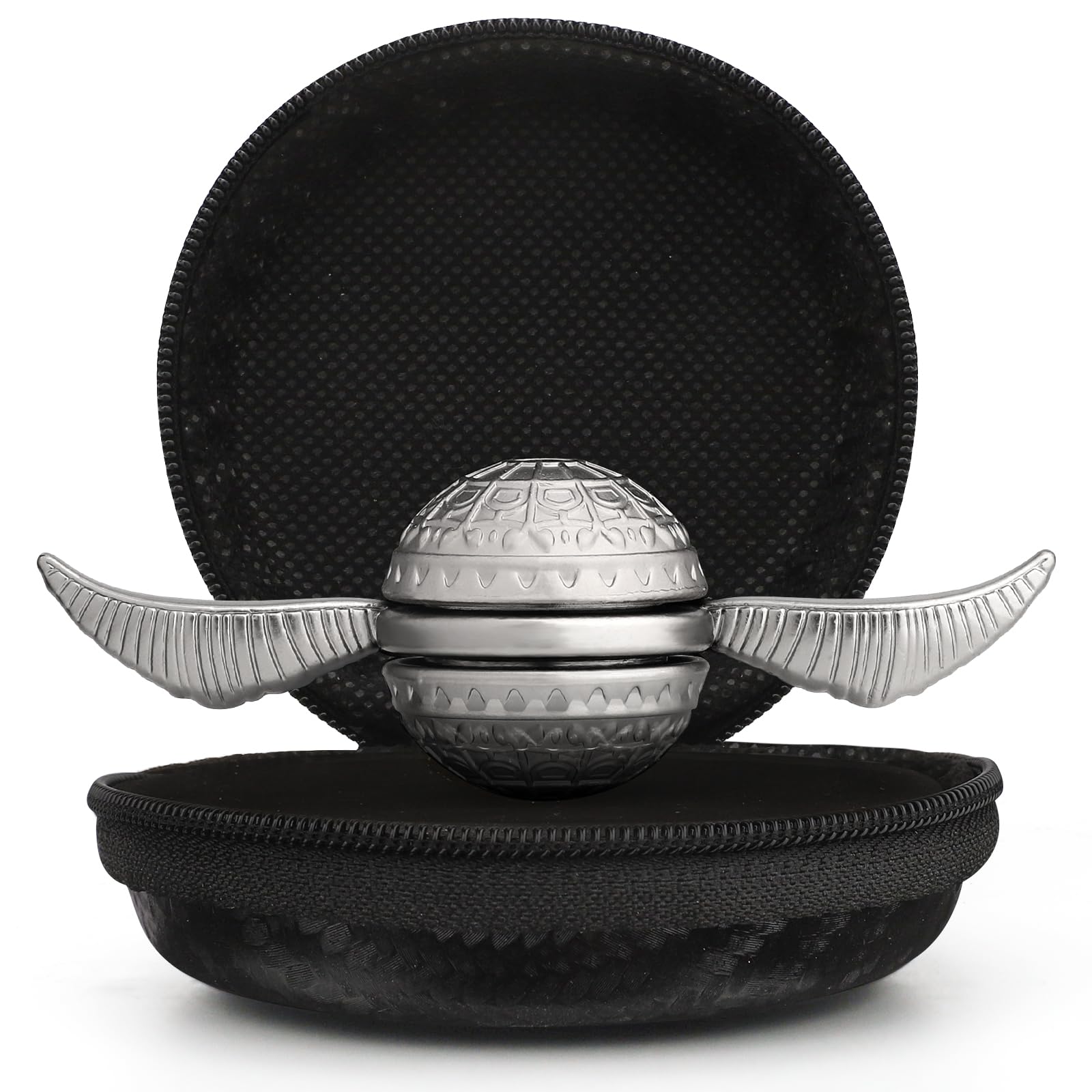 Silver Sphere Fidget Spinner Toy for Adults Kids, Magic Orb Hand Finger Spinners Toy, Anti Anxiety Toys for Stress Relief, Desk Toy Spin Fidgets Ball