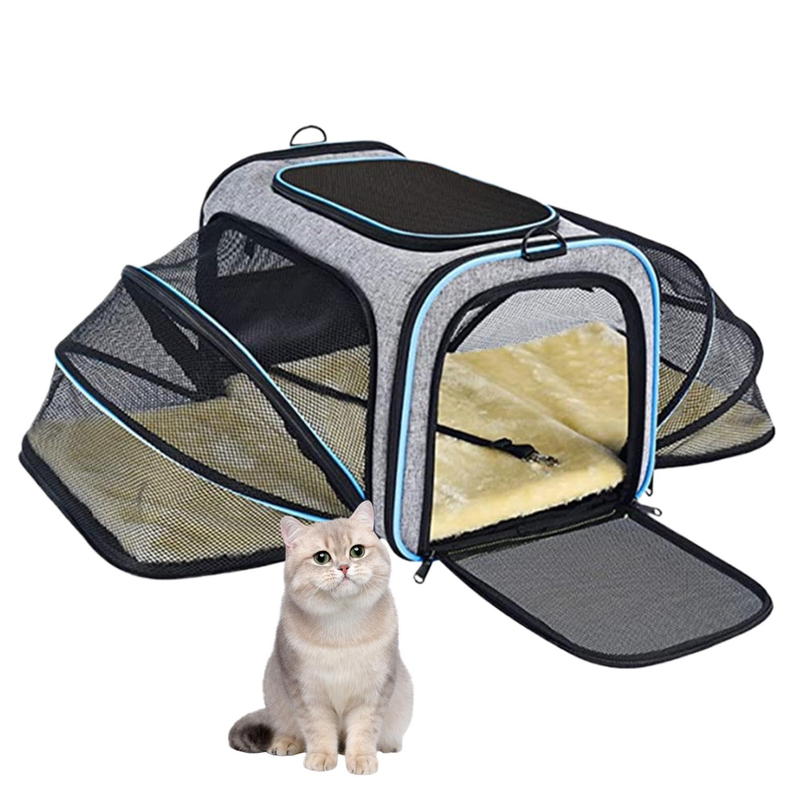 Transportadora O Bolsa Porta Mascotas De Viaje Bolsa Transportadora Viajera | Tipo para gatos, perros, animales pequeños, interior, exterior, hogar, coc