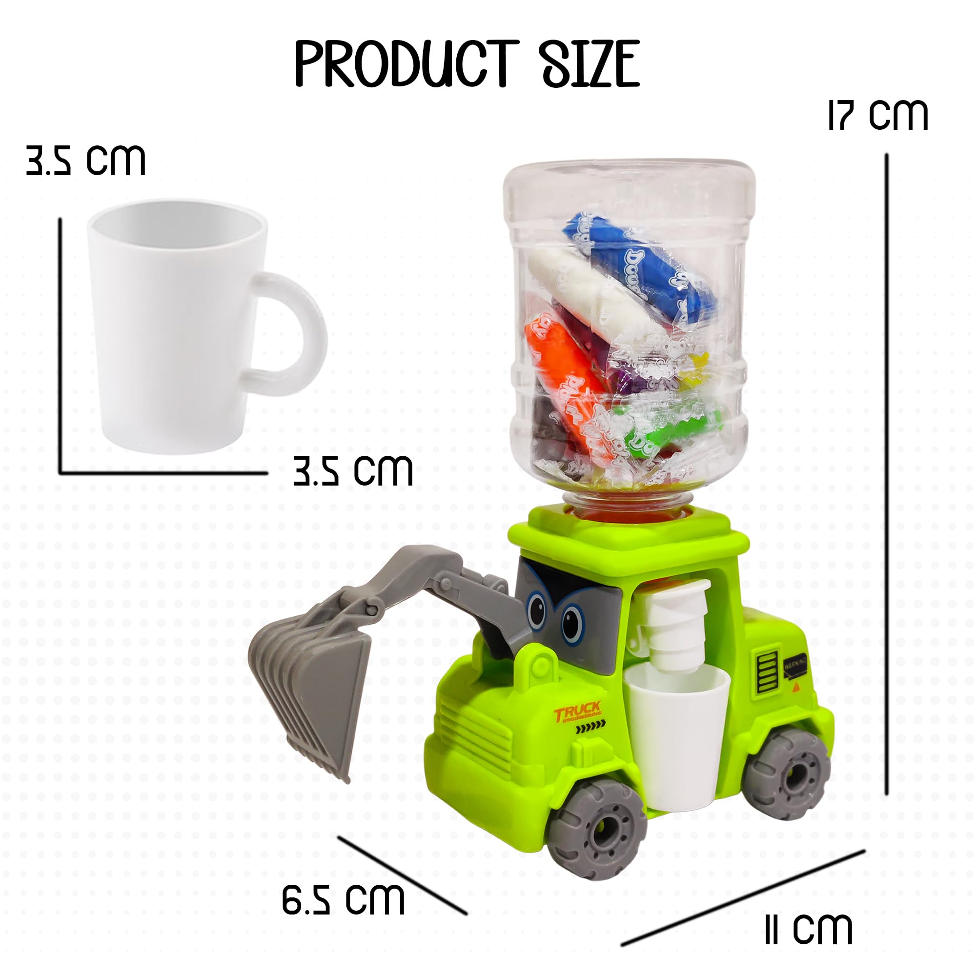 FunBlast Water Dispenser Toy for Kids - Crane Dispenser with 10 Pcs Clay, Push & Go Crane Dispenser for Girls, Boys, Vehicle Toy Play Set for 3+ Years Old Kids (Sea-Green) 1