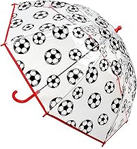 KAV Kids Transparent School Umbrella Boys and Girls - Sweet, Beautiful, Lightweight Design Dome Parasol for Your Child