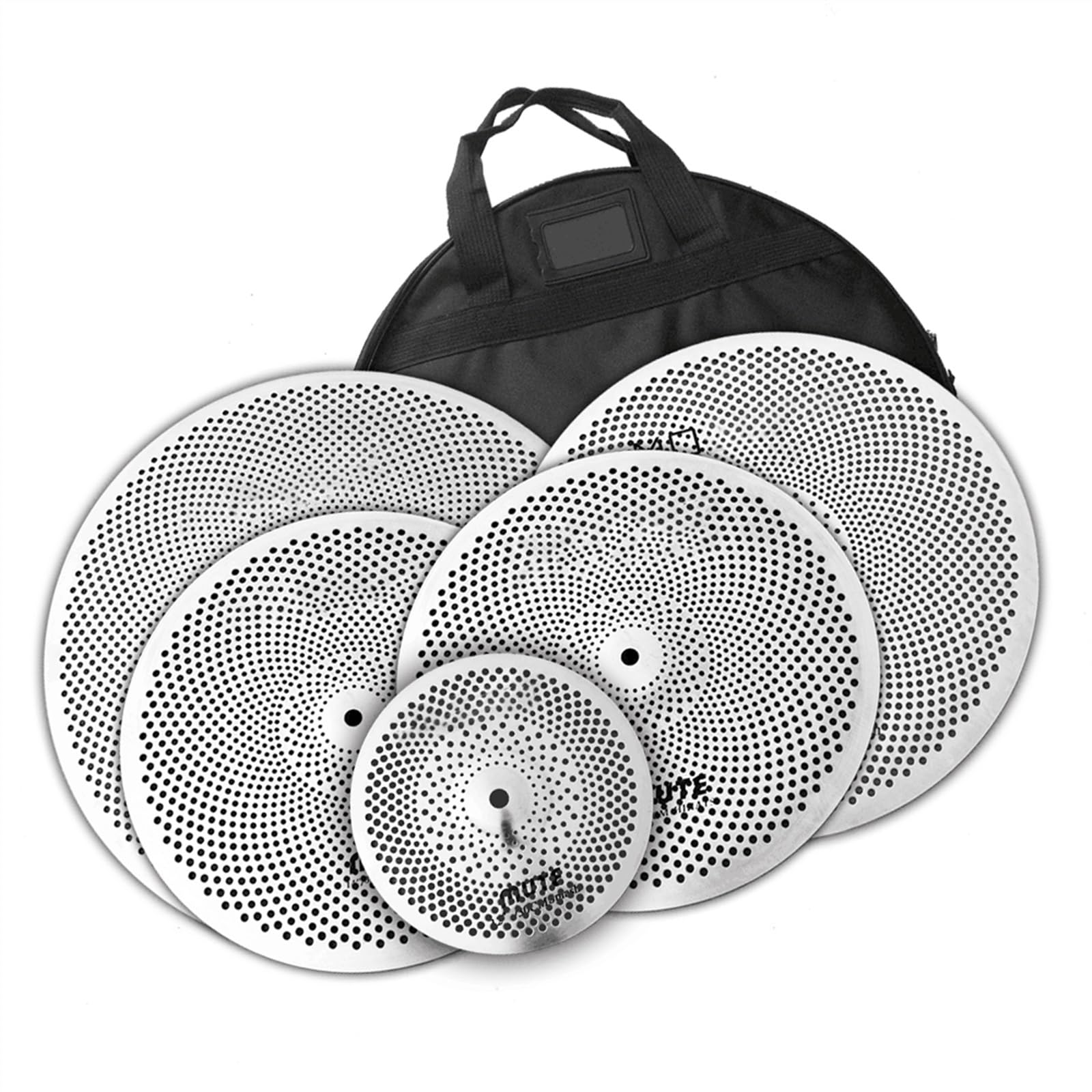 Fünfteiliges Legierungsbecken-Set 10" Splash+14" Hi-Hat+16" Crash+20" Ride+Tasche Für Jazz-Drum-Set Becken für Anfänger