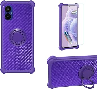 Nuu A15 Case Compatible with Nuu Mobile A15 Phone Case Cover PC backplane + Silicone Soft Frame Cover [360 Metal Ring, Magnetic Car Mount] TZZH-ZI