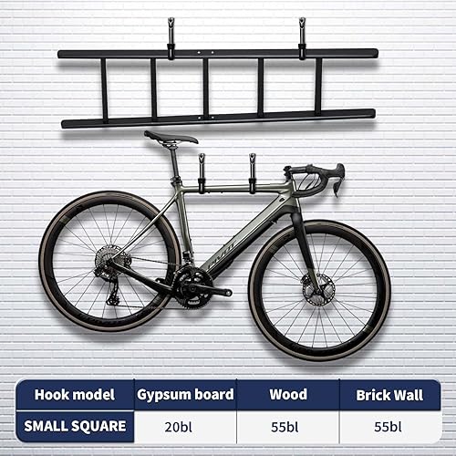 Miniatura 6 de Dreecy Ganchos J utilitarios para colgar ganchos de almacenamiento de garaje resistentes para pared de garaje, color negro, paquete de 5