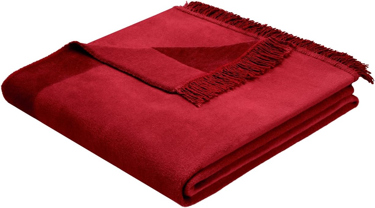 Bocasa Throw, 100%-cotton, Red, 150 x 200 cm