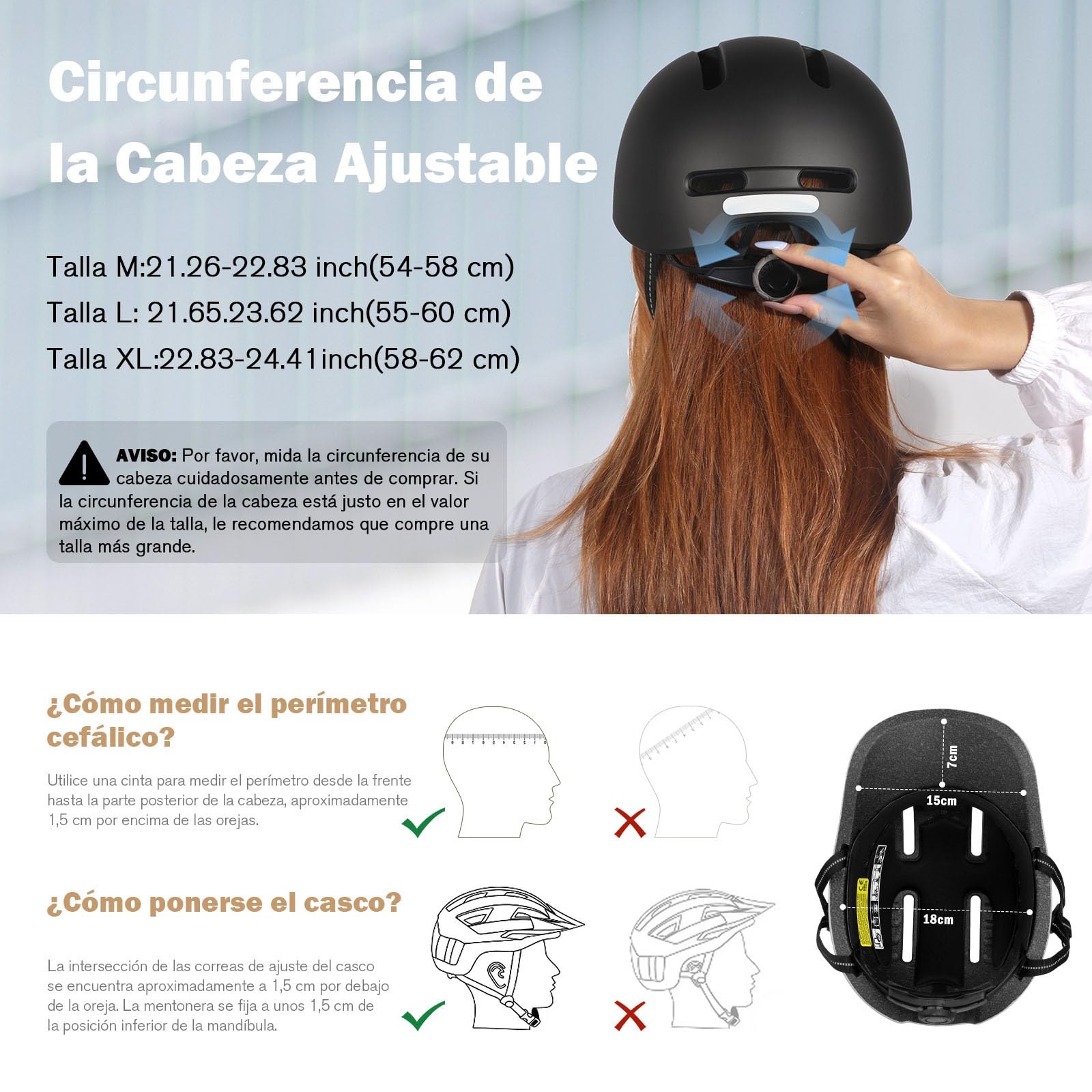 KINGLEAD Casco de Bicicleta, Casco Urbano Commuter, Elegante Casco de Bicicleta para Hombre y Mujer, para Ciclismo, Trekking, Ciudad, Scooter, Casco Ajustable
