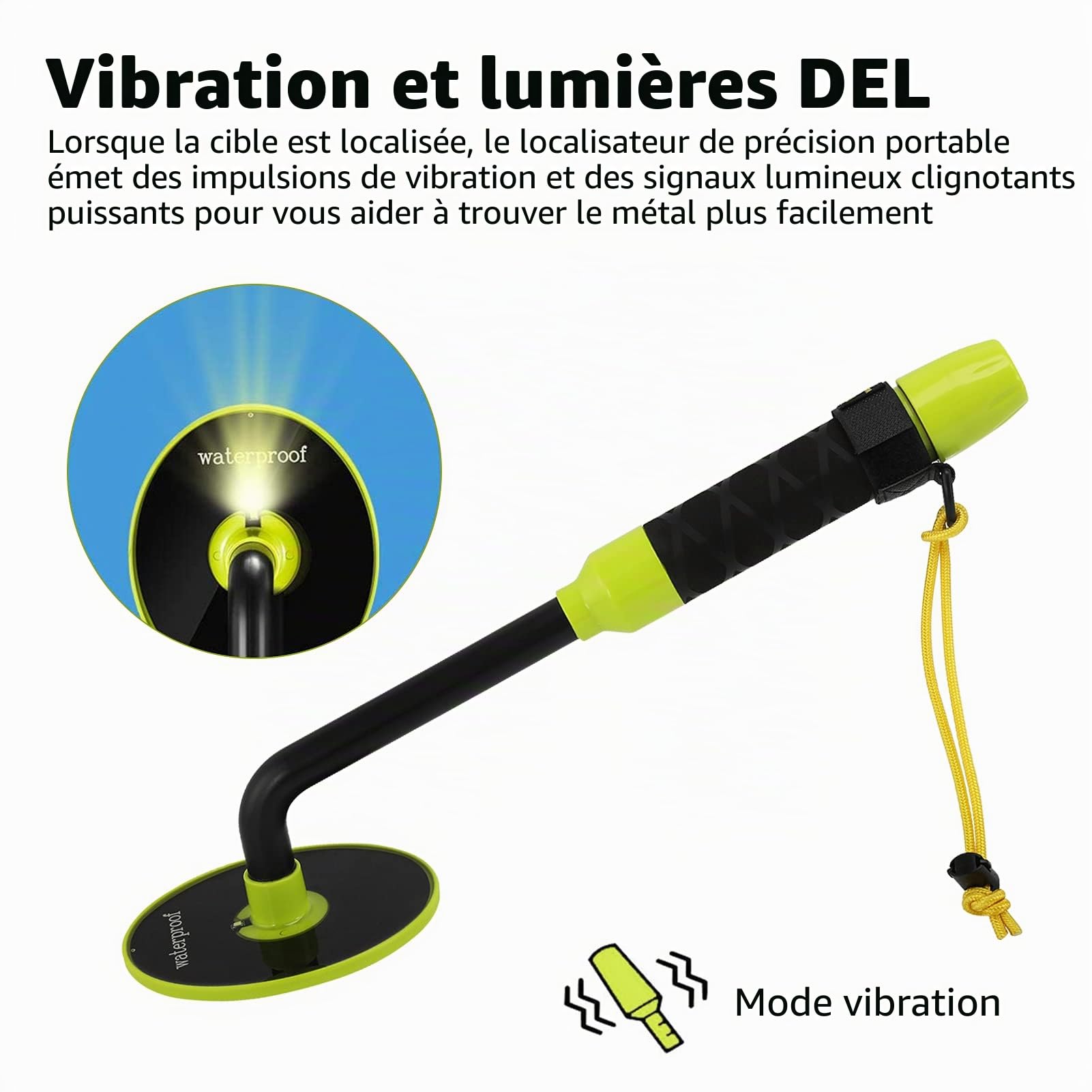 Détecteur de métaux - Détecteur de métaux sous-marin portable, détecteur de pointeur étanche à induction d'impulsions