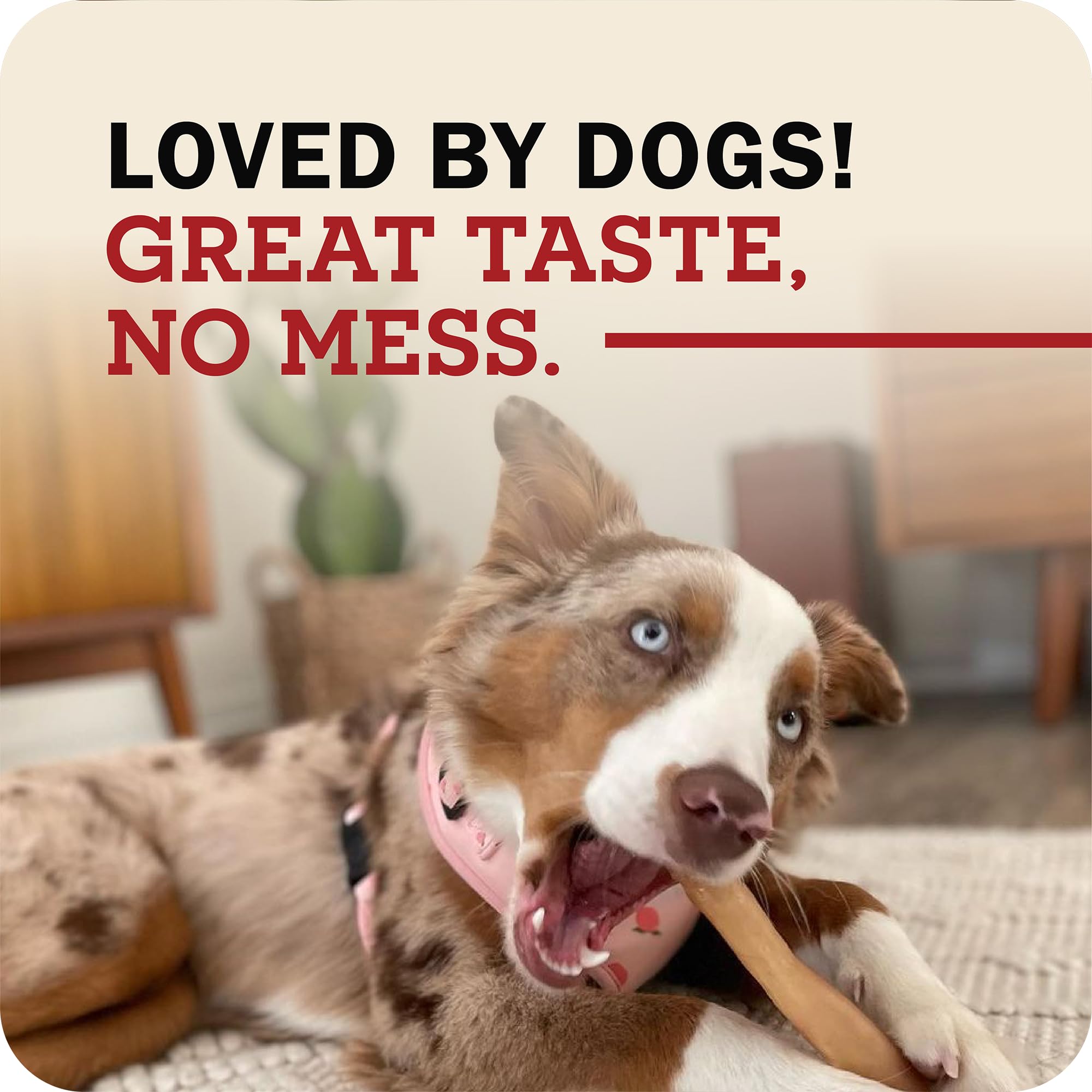 Beef Collagen Sticks for Dogs, Long Lasting Collagen Chews for Dogs. Bully Sticks Alternative High Protein Dental Treats w/Natural Collagen for Dogs Supports Joint, Skin & Coat Health (Large, 3pk)