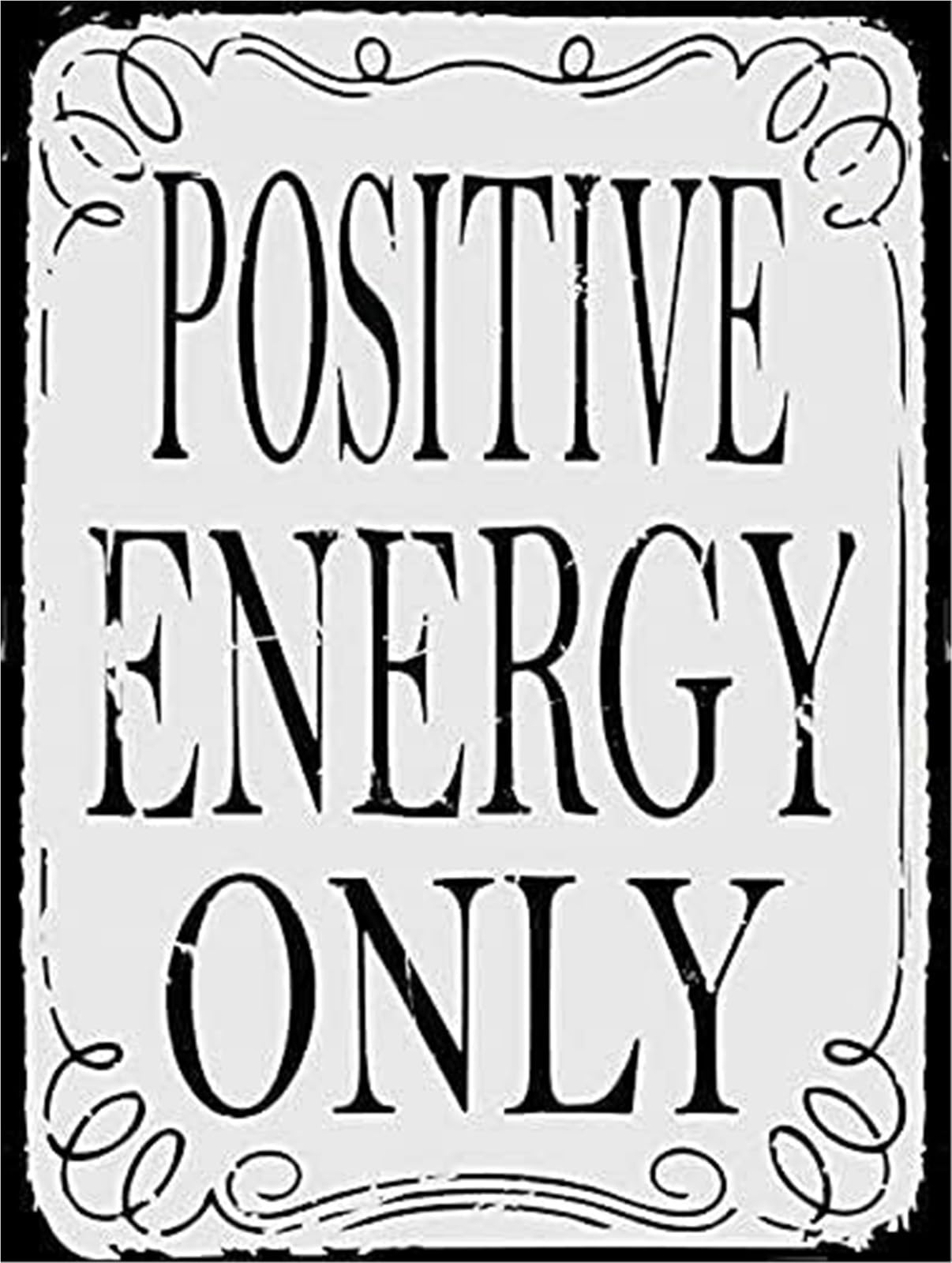 AUOQKQUT Vintage Sign Only Vibes Happy Metal Wall-Art Home Decor Living Room Office Motivational Plaque 8 X 12 in
