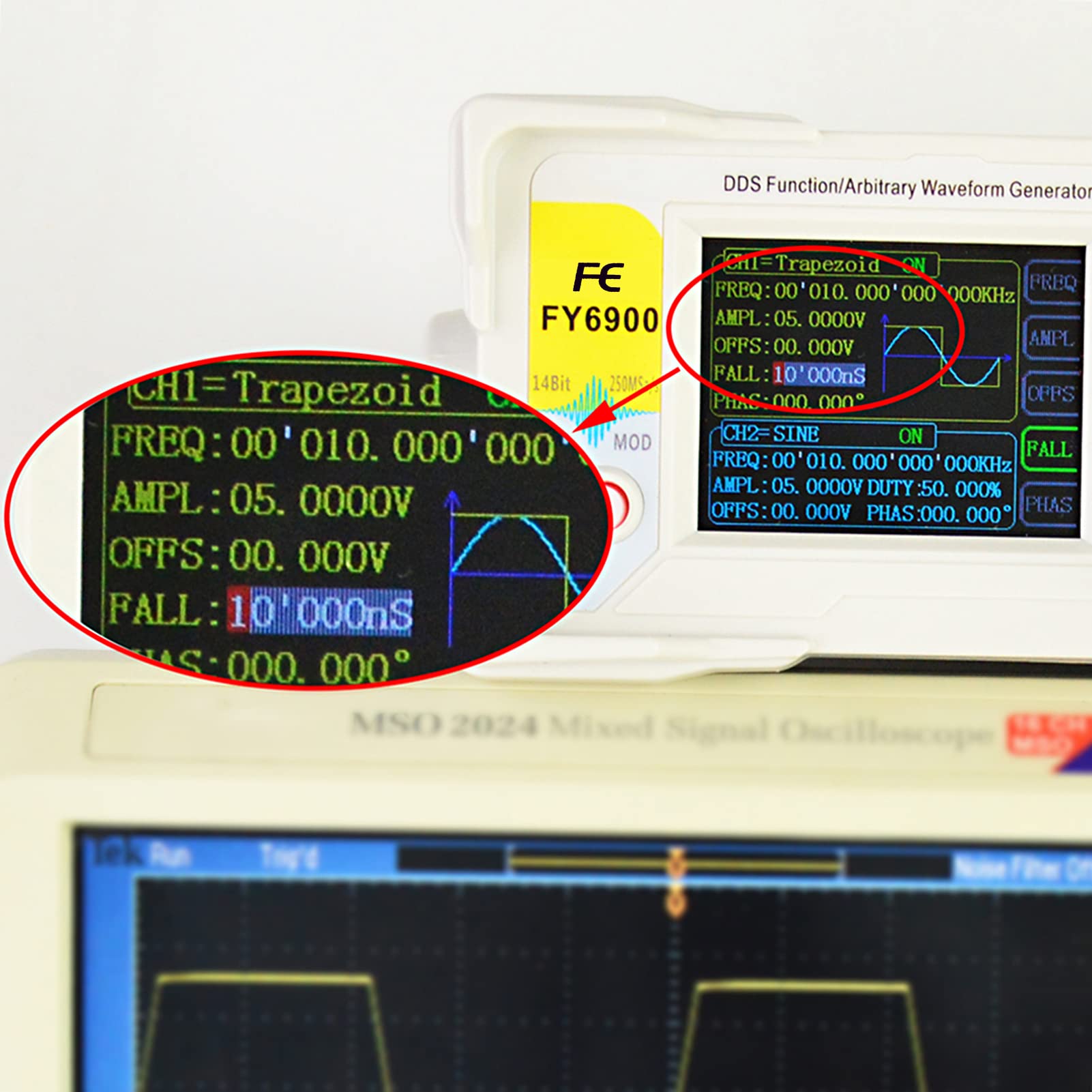 Générateur de Signal de Fonction 100 Digital DDS Haute précision Générateur de Signal de Fonction/de Forme d'onde arbitraire Source de Signal d'impulsion Fréquencemètre 300MSa/s Rafale VCO