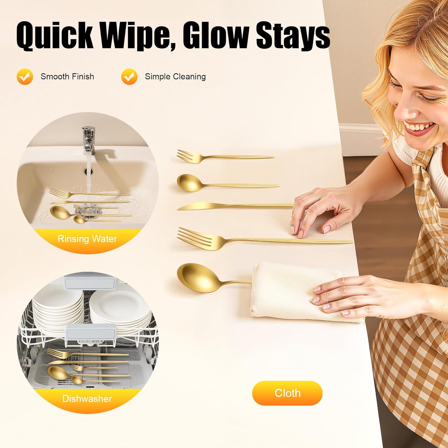 90 Piece Gold Flatware Set, Stainless Steel Silverware Utensil Set Service for 18 - Luxury Dinnerware Cutlery Set for Wedding, Restaurant，Holiday Parties,Housewarming