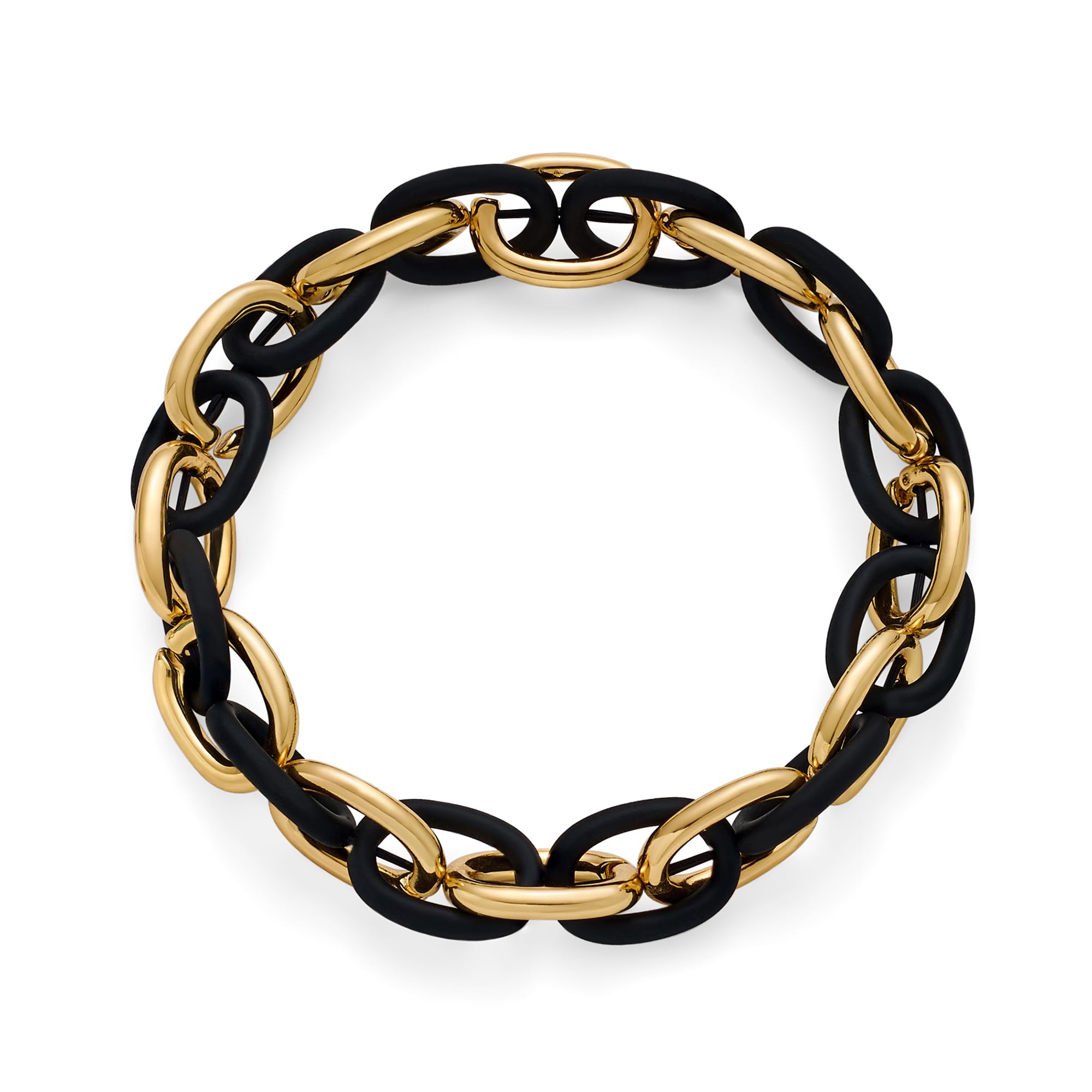 WOWORAMA Chunky Chain Bracelet for Women Adjustable Elastic Stretch Link Bracelets Thick Chunky Link Statement Bracelet Gold/Silver