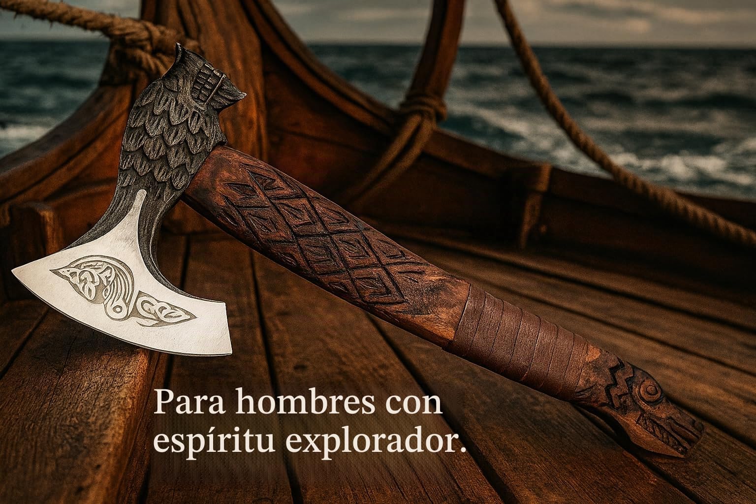 Novahaven Hacha vikinga forjada a mano de lujo – Hoja de acero al carbono de 22 pulgadas con mango de madera de fresno tallada | Hacha artesanal al aire libre para coleccionistas, camping e ideas de
