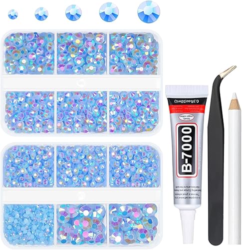 Vista 33 de Diamantes de imitación rojos de resina AB para manualidades de 0.079 in, 0.118 in, 0.157 in, 0.197 in, 0.236 in, parte trasera plana, gemas de Rojo