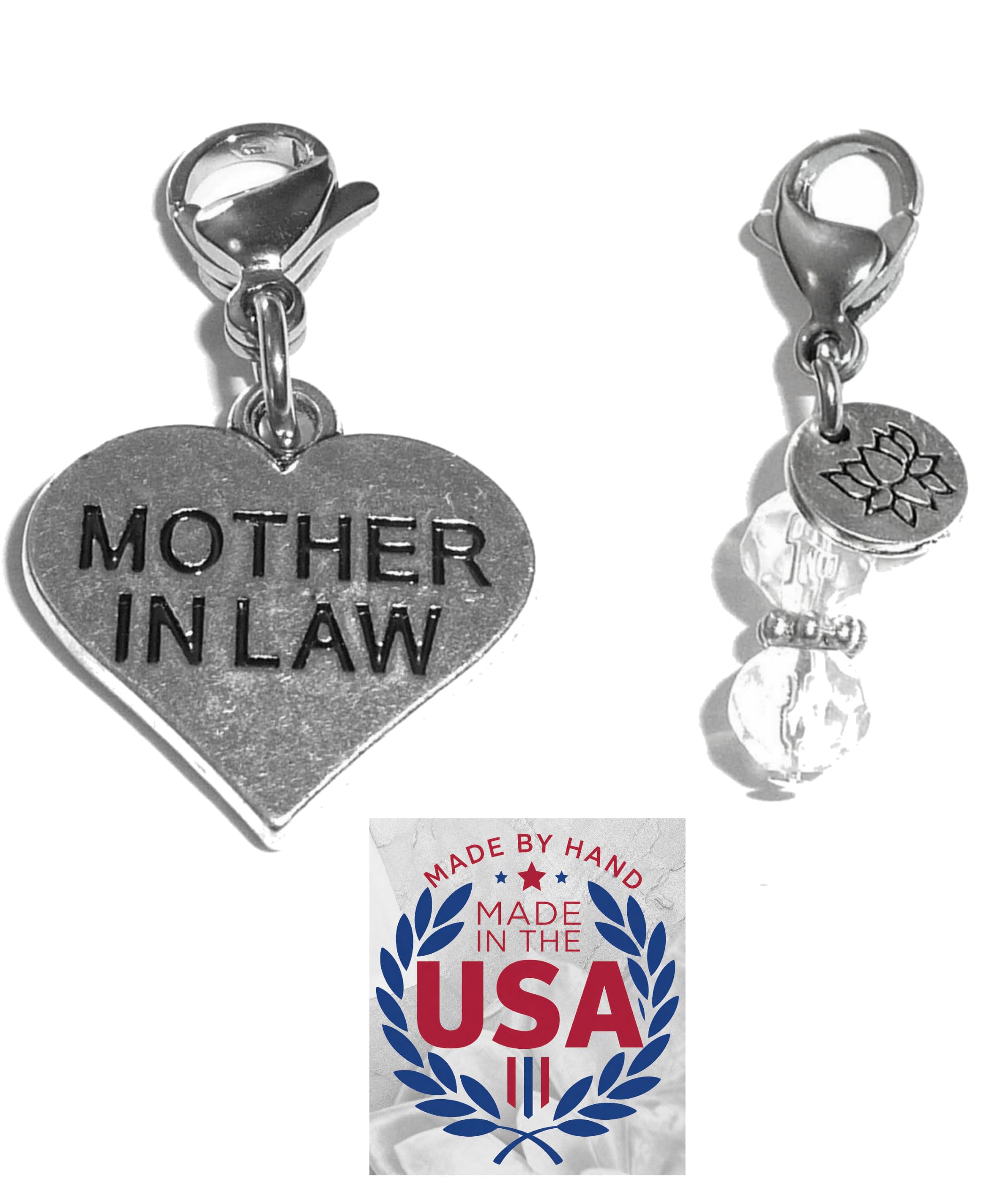 Hidden Hollow Beads Clip On Charm for Purse, Handbag, Keychain, Zipper Pull, Backpack, Jewelry Accessory, USA