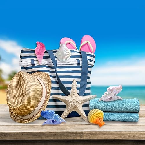 Miniatura 4 de Clips de toalla de playa para sillas de playa, sillas de descanso, estantes de secado, alfileres decorativos a prueba de viento (4 piezas) (colorido