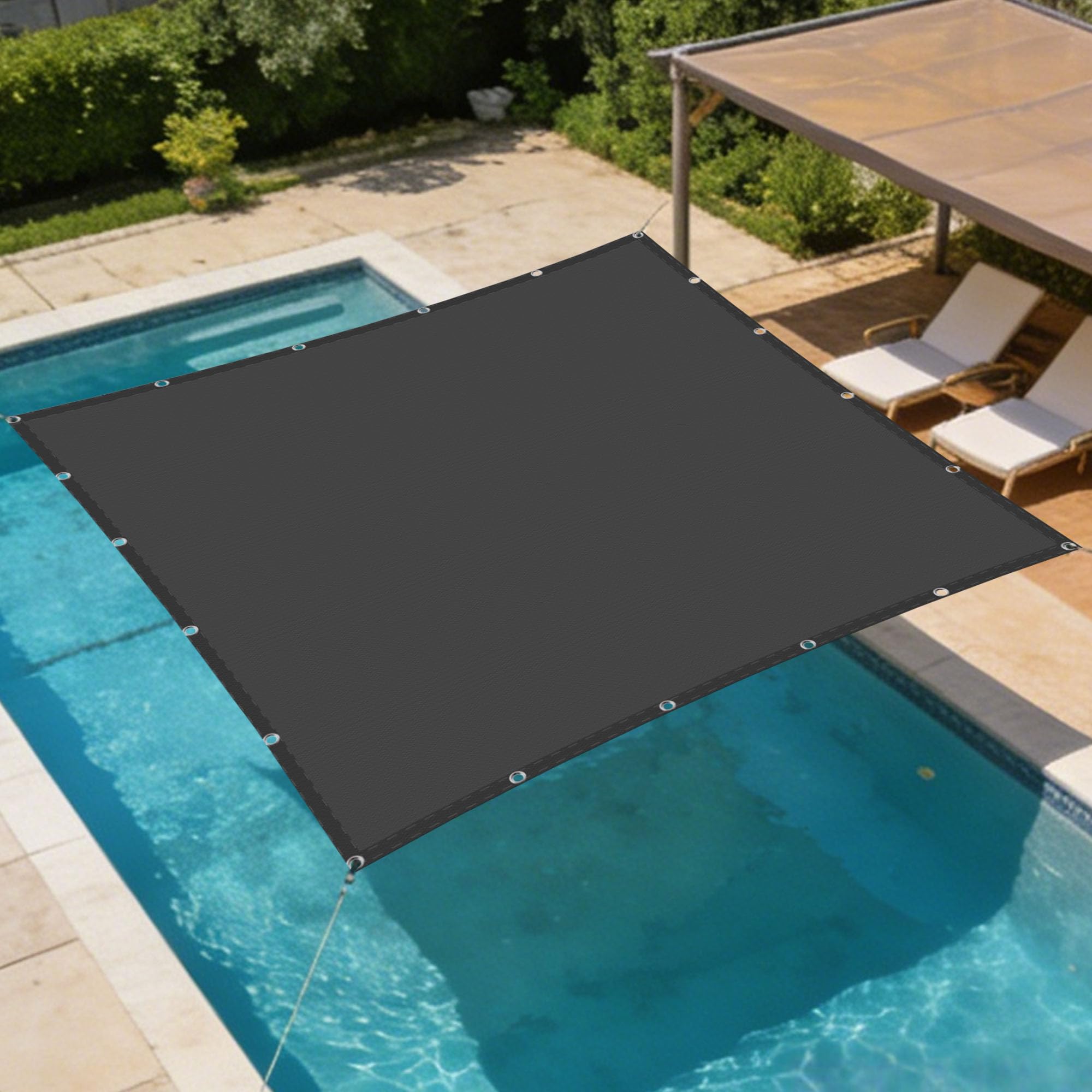 Bâche dombrages gris foncé pour terrasse et balcon ombragé