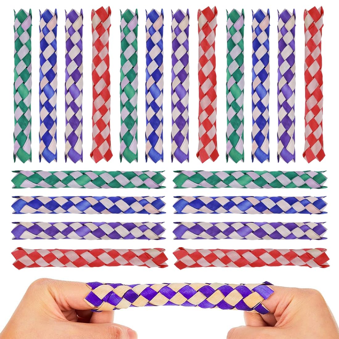 20 Pezzi Chinese Finger Traps Cattura delle, Colori Assortiti per Feste di Compleanno, Petardi Miniciccioli, Dita per Bomboniere e Forniture