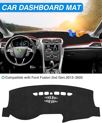 Miniatura 5 de Cartist Funda para tablero para Ford Fusion 2013-2020, accesorios para salpicadero, tapete antideslizante antideslizante (material de gamuza