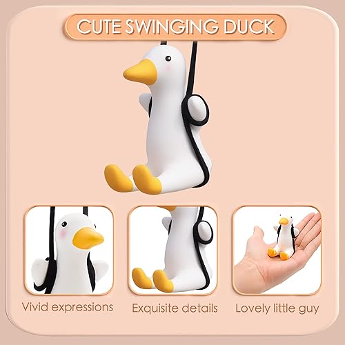 Miniatura 3 de Adorno colgante de pato oscilante para automóvil, accesorios para colgar en el automóvil, accesorios de automóvil, estética interior para reducir la
