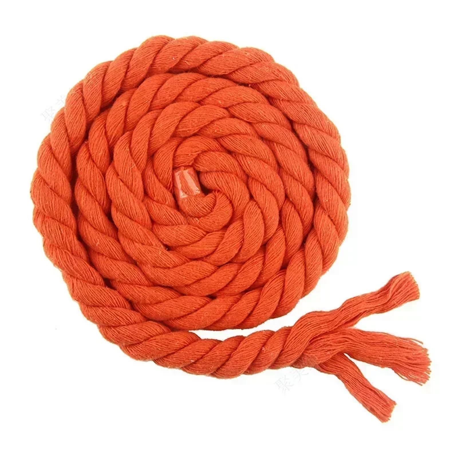 Twisted Cotton Cord 5Meters 5-20mm Colored Cotton Rope 3 Shares Twisted Cord DIY Decoration Macrame Ropes(Color 5,20mm-2Meters)