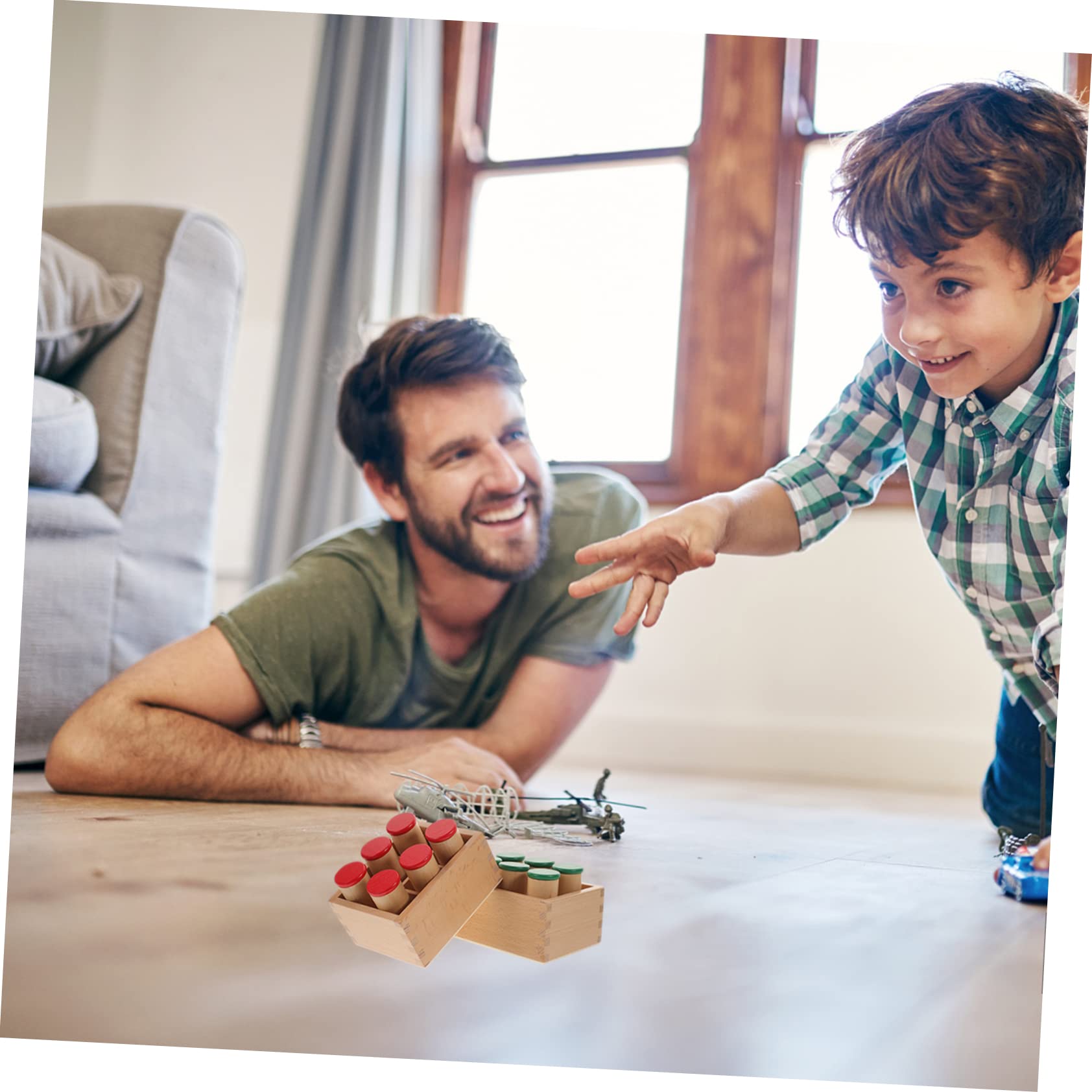 UKCOCO Gioco Sensoriale Montessori in Legno 6 Scomparti per Allenamento Uditivo Bambini Kit Educativo per Sviluppo Intellettuale e Percezione del Suono