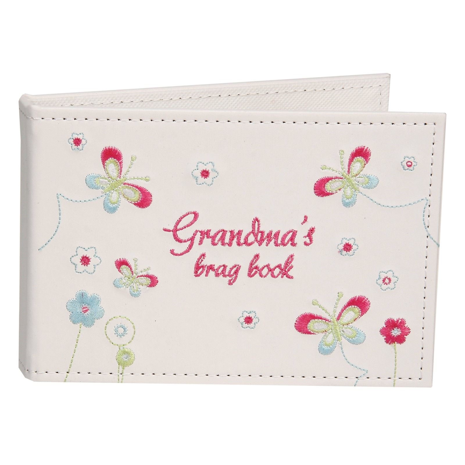 Grandma's Brag Book - Small Pocket Handbag 4" x 6" Photo Album - Juliana Flowers & Butterfly