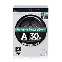 Candy ProWash 700 Lavatrice 9 Kg, Libera Installazione, Carica Frontale, Classe A-30%, 1400 Giri, 16 Programmi, Connessa, Funzione Partenza ritardata, AxLxP 85x60x58 cm, Bianca – BS 49B9-S (Classe A)