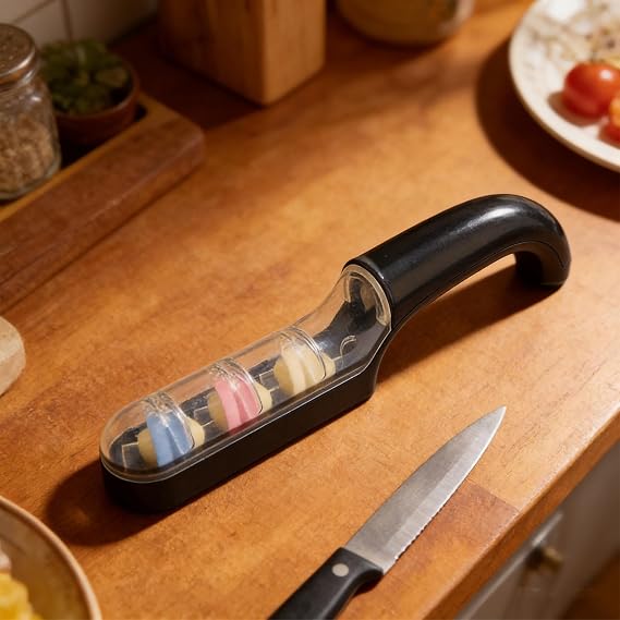 Ceramic Pull Through WaterKnife Sharpener,3 Stage Knifess Sharpener Coarse