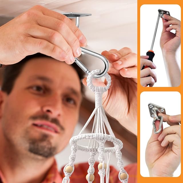 Foto 5 de 6 de VAESCOL Hamaca de macramé para Gatos, Cama Colgante Tejida a Mano