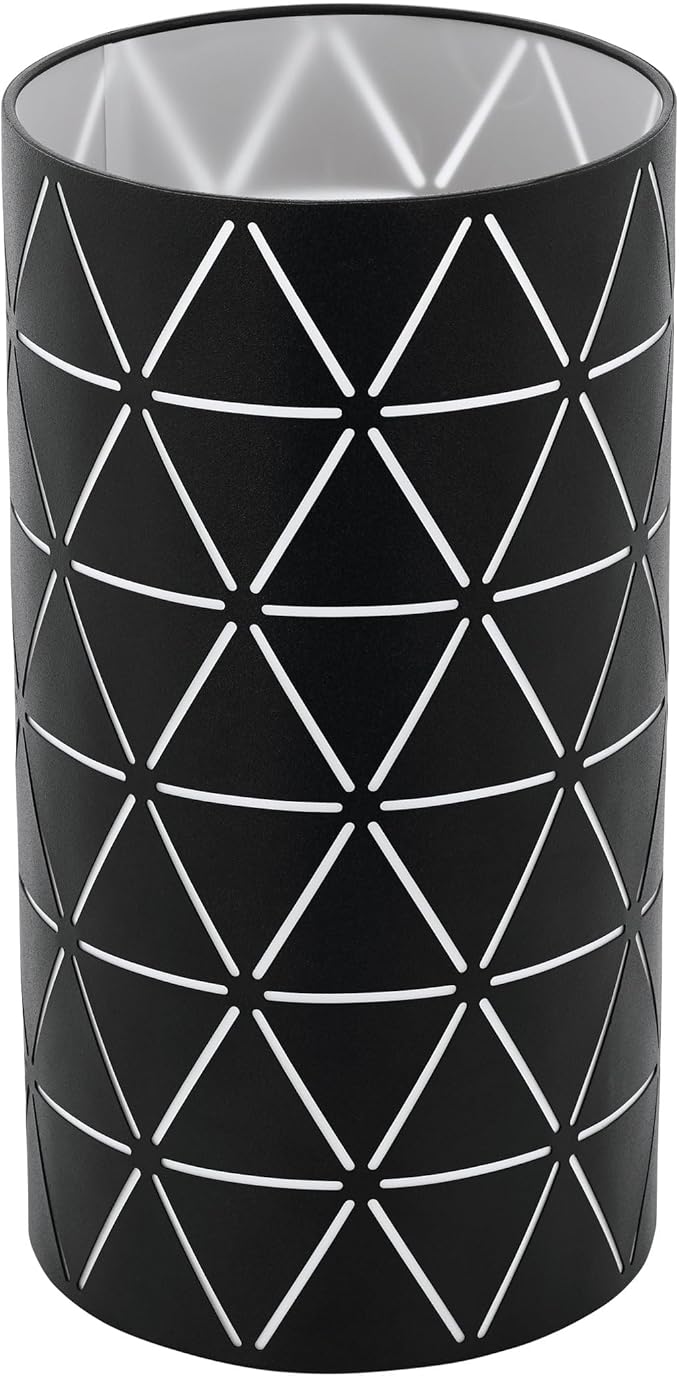 EGLO LIVING Eglo Tafellamp Ramon, 1-vlammige tafellamp modern, bedlampje van staal, woonkamerlamp in zwart, wit, lamp met schakelaar, E27-fitting