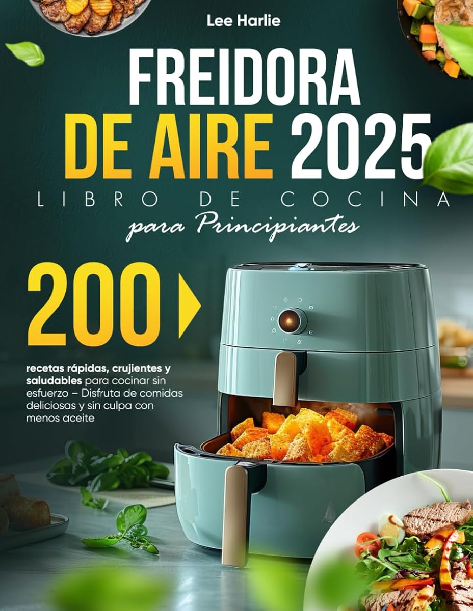 Freidora de Aire – Libro de Cocina para Principiantes: 200 recetas rápidas, crujientes y saludables para cocinar sin esfuerzo – Disfruta de comidas ... sin culpa con menos aceite (Spanish Edition)