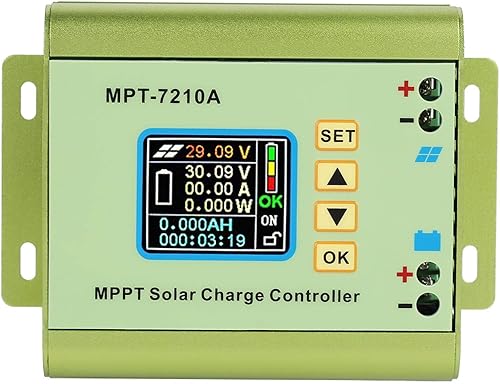 Controlador solar MPPT DC12-60v, MPT-7210A controlador LCD Pantalla LCD Regulador de panel solar de energía para batería de litio