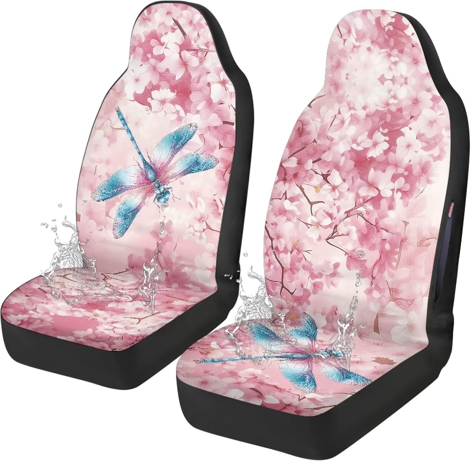 Quelytrip Hunting Camo Wolf Car Seat Cover Waterproof Seat Covers for Cars Front Seat Protectors Airbag Compatible Automotive Seat Covers & Accessories for Men