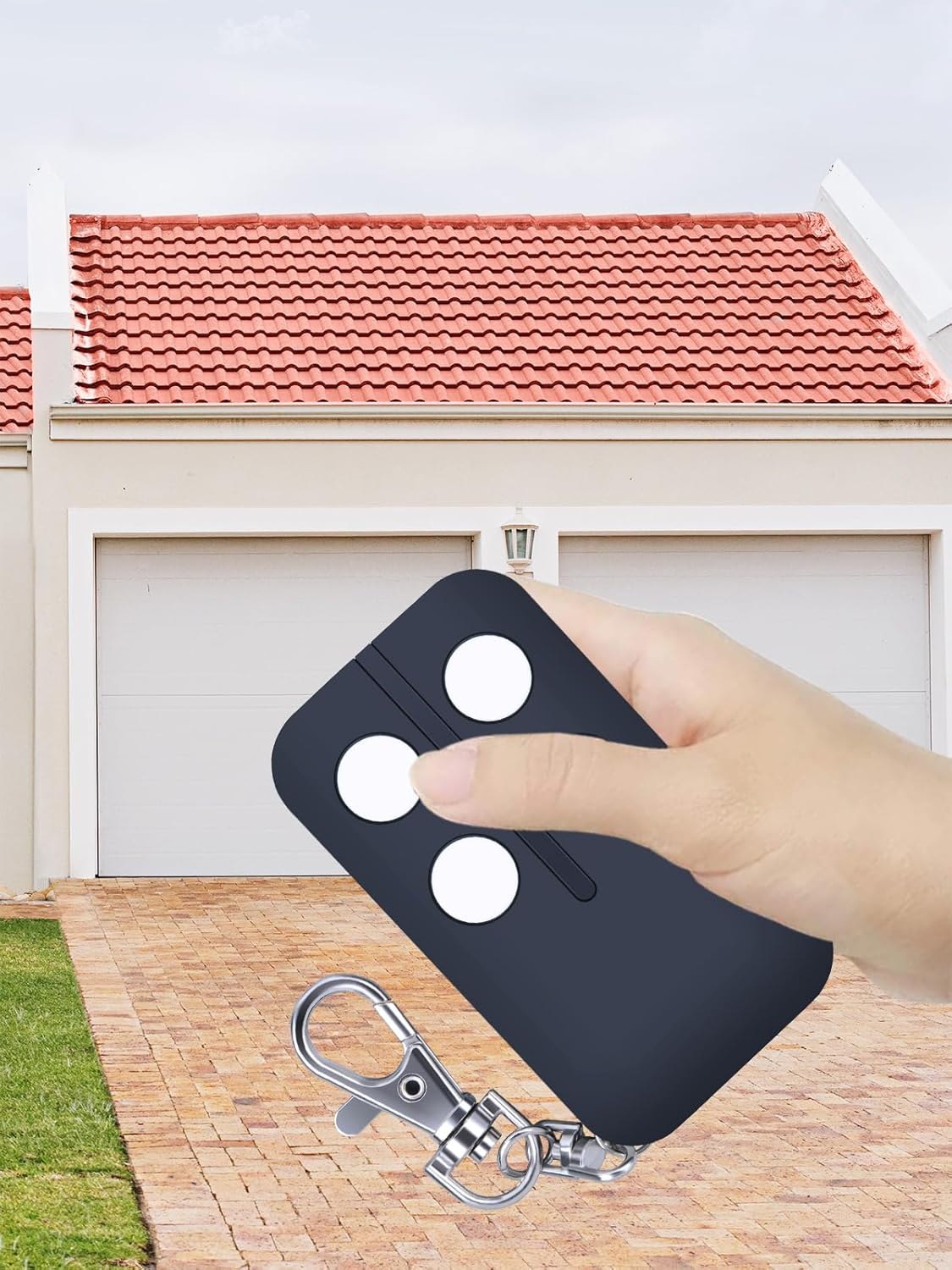 280-868MHZ Multi Frequency & Rolling Code Remote，4-Buttons Garage Door liftmaster Replacement Remote Control Compatible with Garage Gate